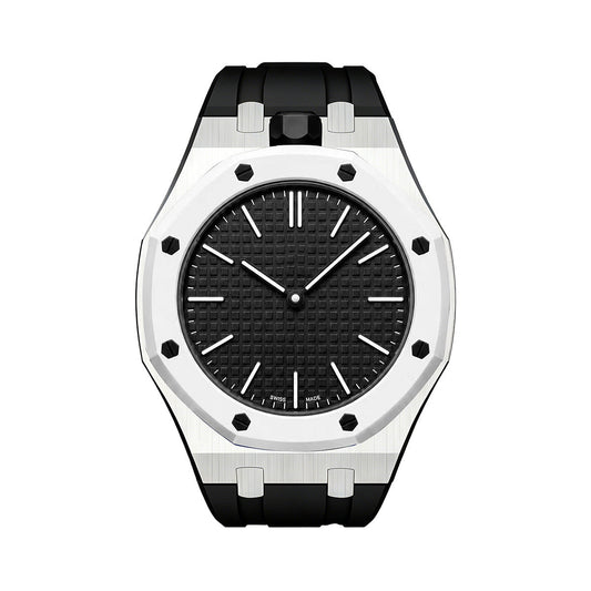 [Avelora]OAK POP BLACK STEEL SILICONE STRAP