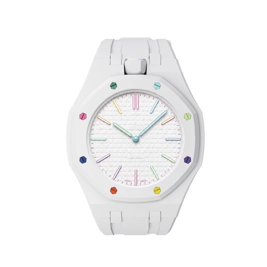 [Avelora]OAK POP EXCLUSIVE  WHITE SILICONE STRAP