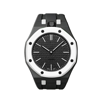 [Avelora]OAK POP EXCLUSIVE BLACK AND WHITE SILICONE STRAP