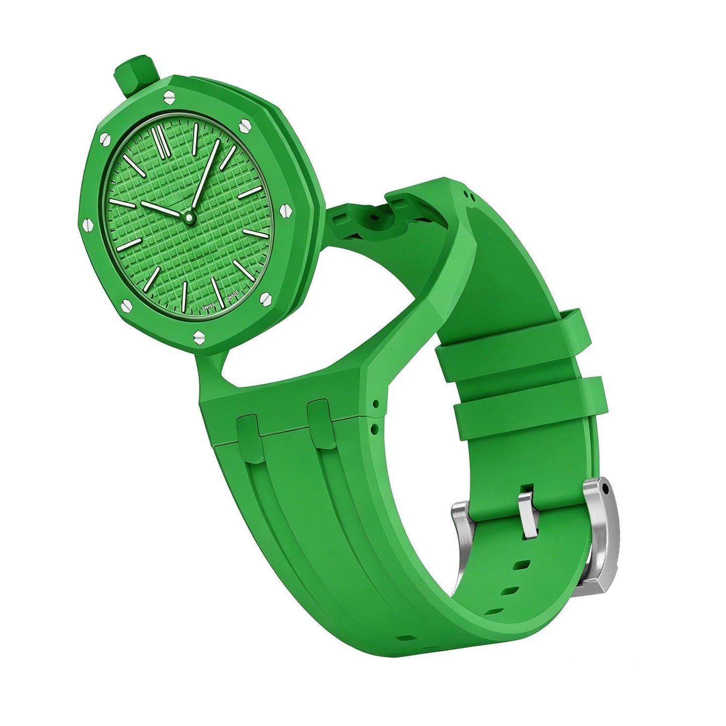[Avelora]OAK POP EXCLUSIVE GREEN SILICONE STRAP