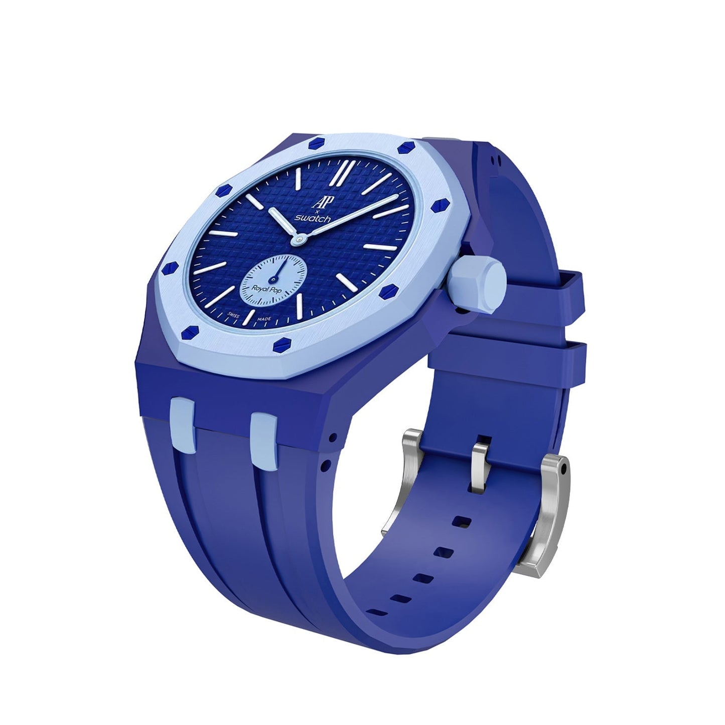 [Avelora]OAK POP EXCLUSIVE DARK BLUE AND LIGHT BLUE SILICONE STRAP