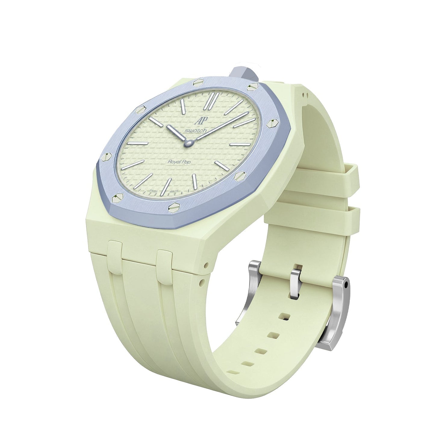 [Avelora]OAK POP EXCLUSIVE CREAMY YELLOW SILICONE STRAP