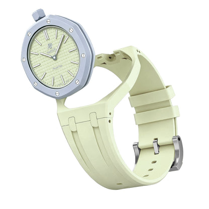 [Avelora]OAK POP EXCLUSIVE CREAMY YELLOW SILICONE STRAP