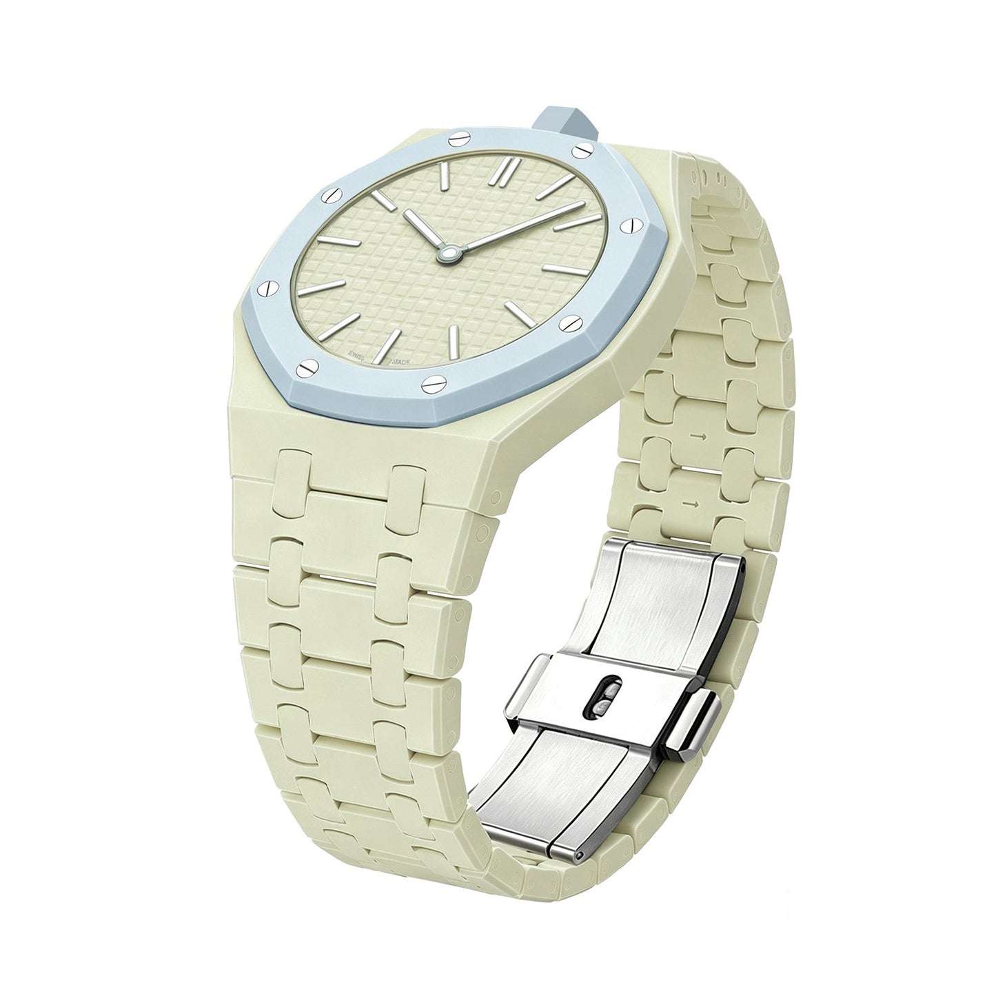 [Avelora]OAK POP EXCLUSIVE CREAMY YELLOW BIOCERAMIC STRAP