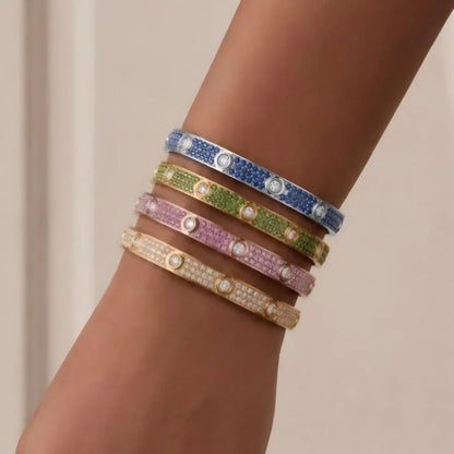 [Avelora]CLASSIC 6.1MM LOVE BRACELET 10-DIAMOND FULL PAVÉ