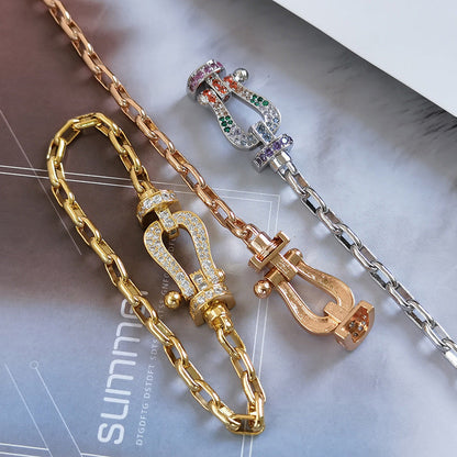 [Avelora]FORCE LARGE HORSESHOE CLASP METAL BRACELET