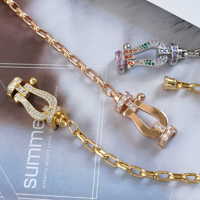 [Avelora]FORCE LARGE HORSESHOE CLASP METAL BRACELET
