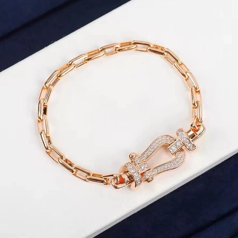 [Avelora]FORCE LARGE HORSESHOE CLASP METAL BRACELET