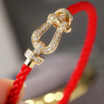 [Avelora]FORCE LARGE HORSESHOE FULL DIAMOND BRACELET - ROSE GOLD