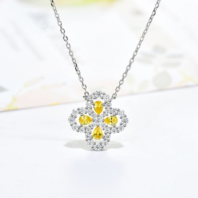 [Avelora]LOOP NECKLACE FULL MOTIF DIAMOND 16MM MULTIPLE COLORS