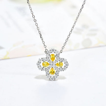 [Avelora]LOOP NECKLACE FULL MOTIF DIAMOND 16MM MULTIPLE COLORS