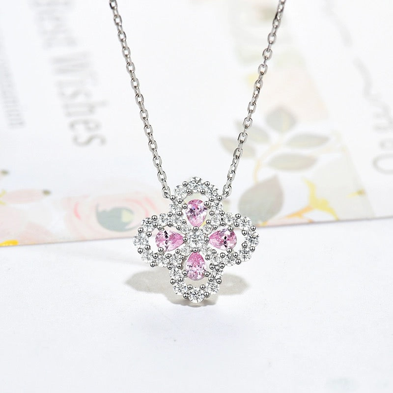 [Avelora]LOOP NECKLACE FULL MOTIF DIAMOND 16MM MULTIPLE COLORS