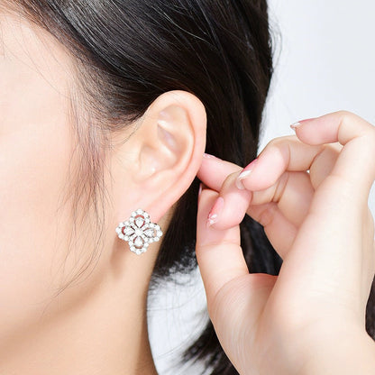 [Avelora]LOOP EARRINGS FULL MOTIF DIAMOND 16MM