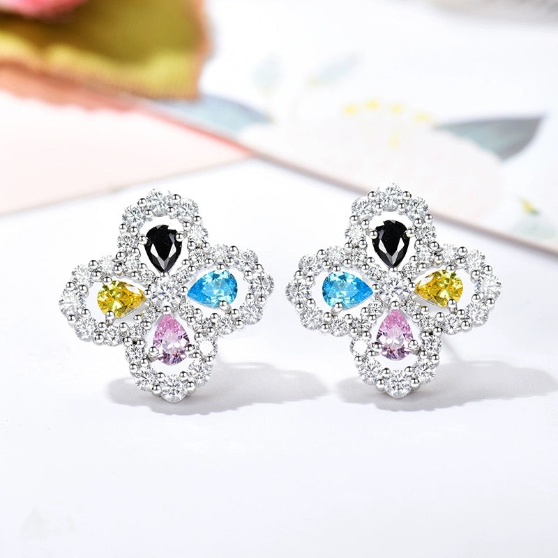 [Avelora]LOOP EARRINGS FULL MOTIF DIAMOND 16MM