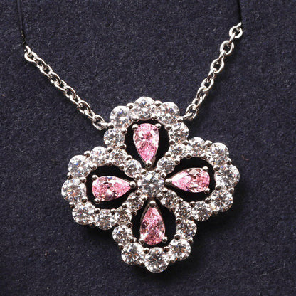[Avelora]LOOP NECKLACE FULL MOTIF DIAMOND 16MM MULTIPLE COLORS