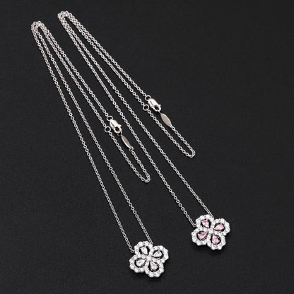 [Avelora]LOOP NECKLACE FULL MOTIF DIAMOND 16MM MULTIPLE COLORS