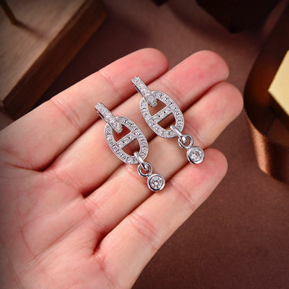 [Avelora]HM CHAINE DIAMOND EARRINGS
