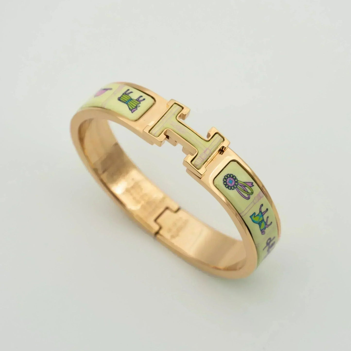 [Avelora]H ROSE GOLD BRACELET CREAM CERAMIC