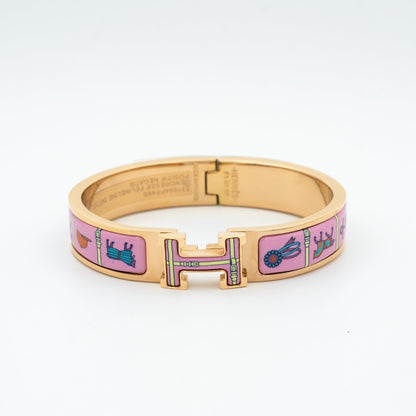 [Avelora]H ROSE GOLD BRACELET PINK CERAMIC