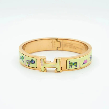[Avelora]H ROSE GOLD BRACELET CREAM CERAMIC