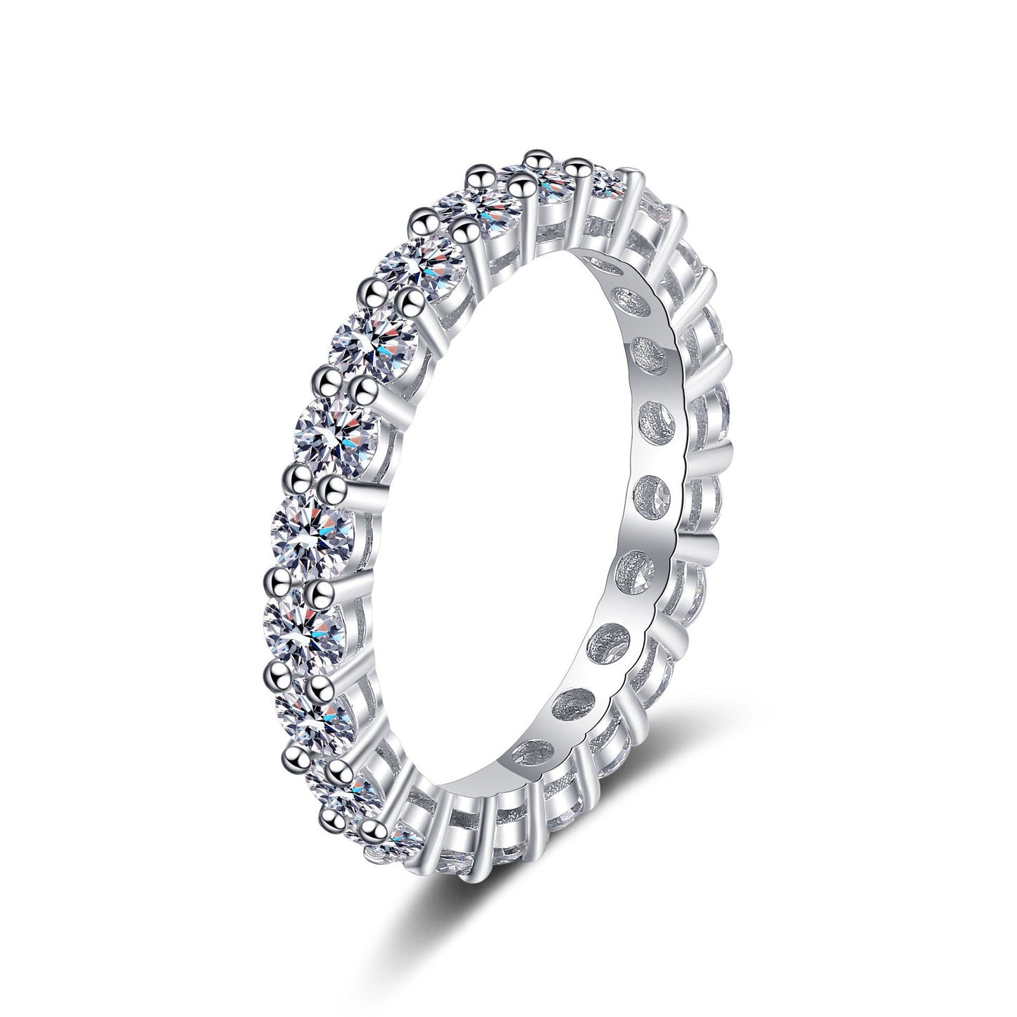 [Avelora]LUXURIOUS 2.2 CARAT FULL ETERNITY MOISSANITE RING