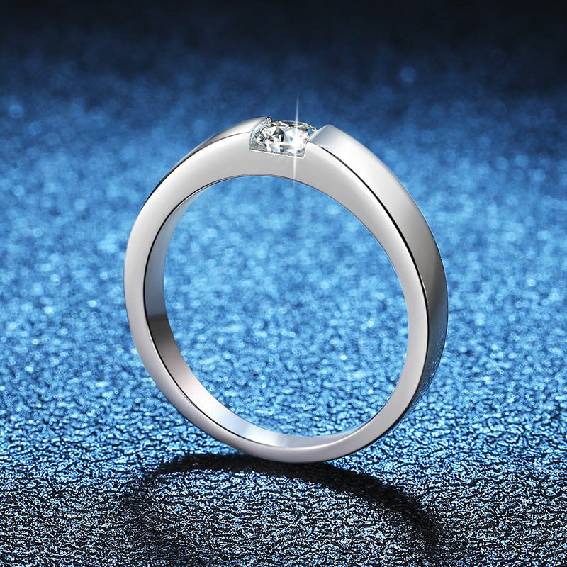 [Avelora]SLEEK MINIMALIST COUPLE'S MOISSANITE RING