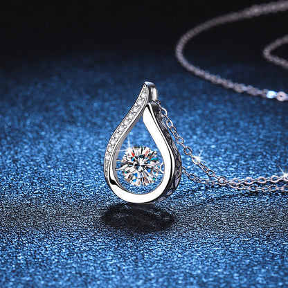 [Avelora]DANCING WATER DROP MOISSANITE NECKLACE