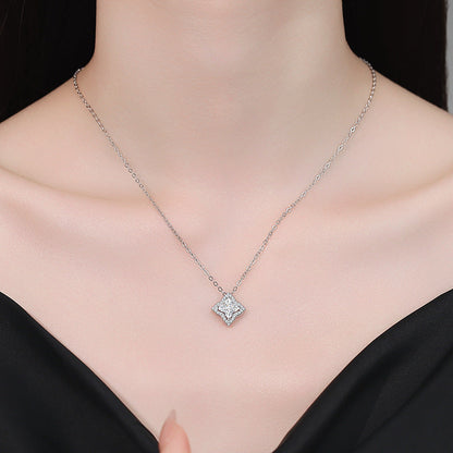 [Avelora]STAR-CLOVER MOISSANITE NECKLACE