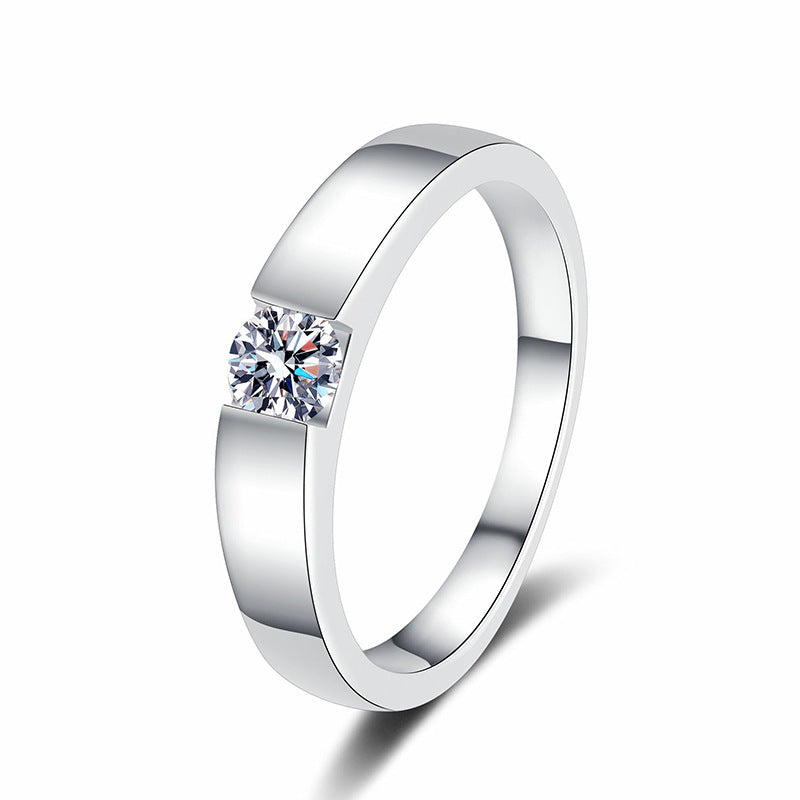 [Avelora]SLEEK MINIMALIST COUPLE'S MOISSANITE RING
