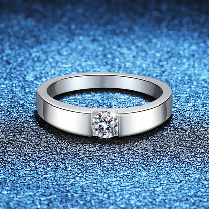 [Avelora]SLEEK MINIMALIST COUPLE'S MOISSANITE RING
