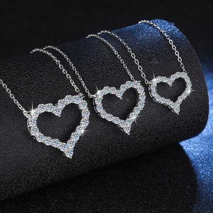 [Avelora]ROMANTIC HEART MOISSANITE PENDANT NECKLACE