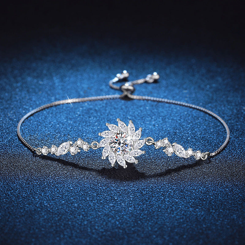 [Avelora]RADIANT SUNFLOWER MOISSANITE BRACELET