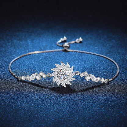 [Avelora]RADIANT SUNFLOWER MOISSANITE BRACELET