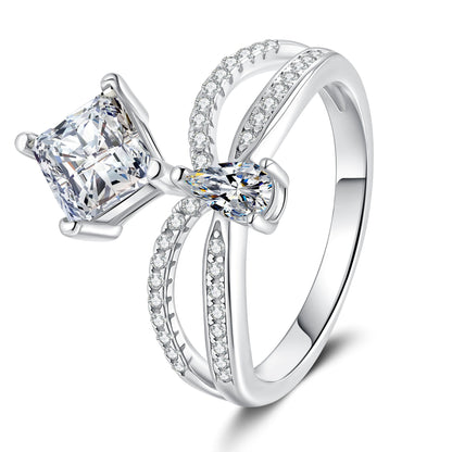 [Avelora]ELEGANT DOUBLE-TWISTED MOISSANITE RING