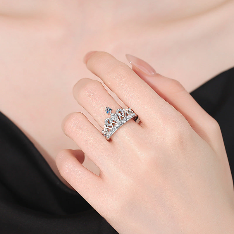 [Avelora]DREAMY CROWN MOISSANITE RING - 1.2CT ELEGANT PRINCESS STYLE