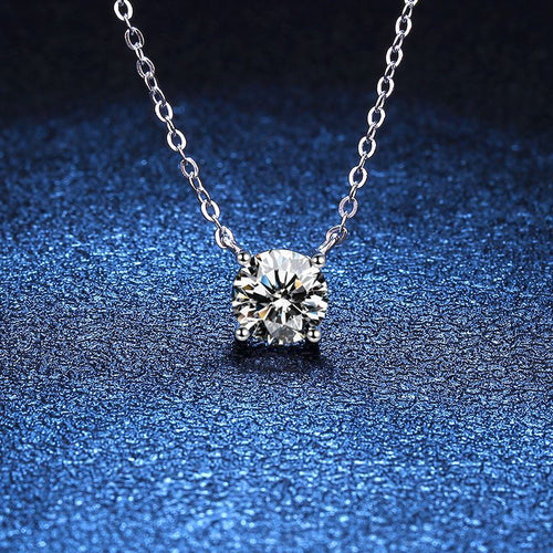[Avelora]CLASSIC FOUR-PRONG SOLITAIRE MOISSANITE NECKLACE