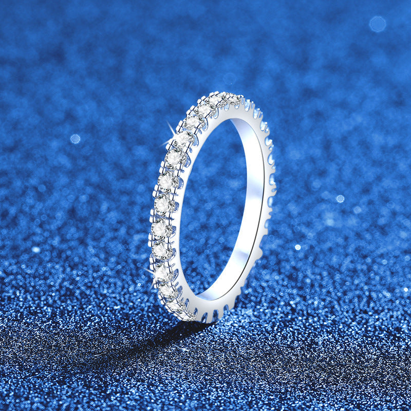 [Avelora]DAINTY 0.87CT FULL ETERNITY MOISSANITE RING