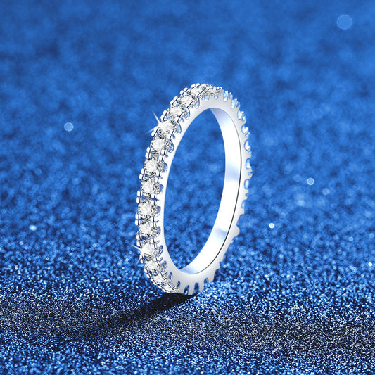 [Avelora]DAINTY 0.87CT FULL ETERNITY MOISSANITE RING
