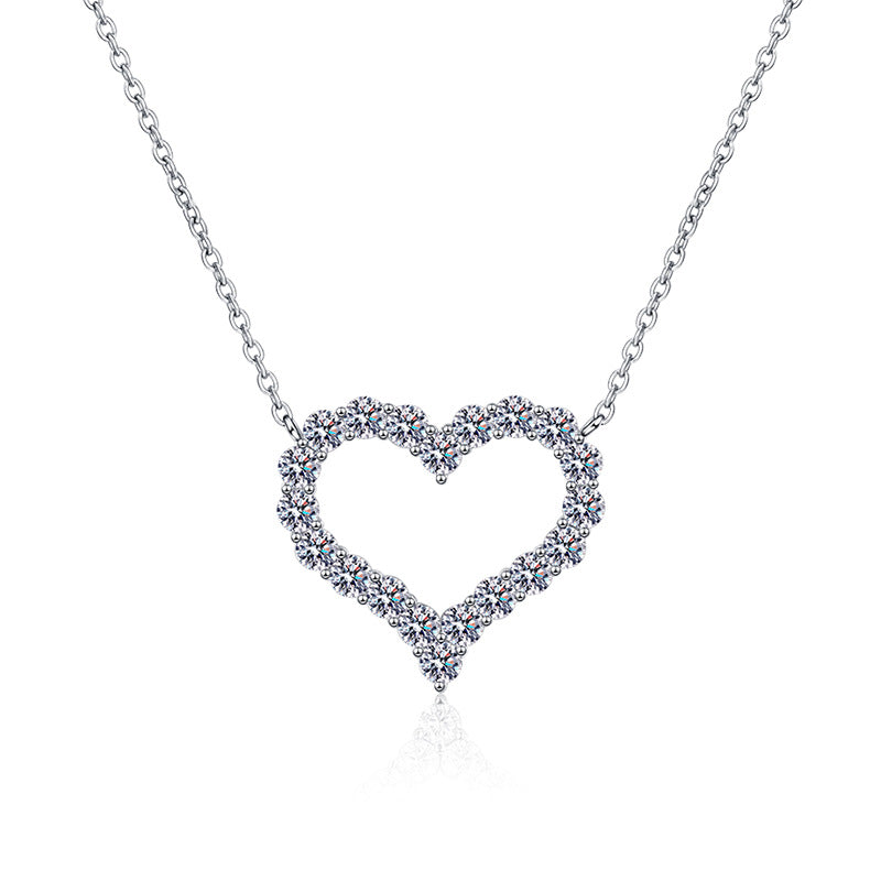 [Avelora]ROMANTIC HEART MOISSANITE PENDANT NECKLACE