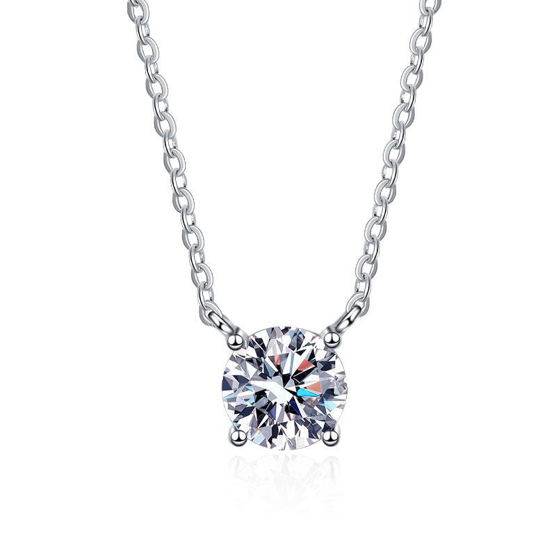 [Avelora]CLASSIC FOUR-PRONG SOLITAIRE MOISSANITE NECKLACE
