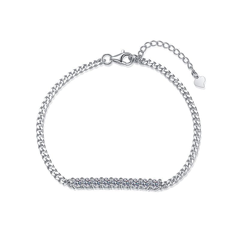 [Avelora]SMILING CURVE MOISSANITE BRACELET