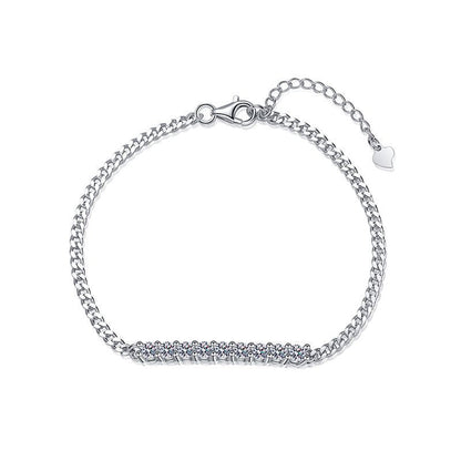 [Avelora]SMILING CURVE MOISSANITE BRACELET