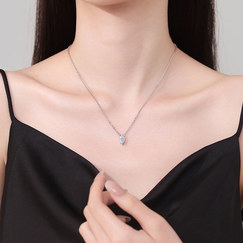 [Avelora]SOPHISTICATED MARQUISE-CUT MOISSANITE PENDANT NECKLACE