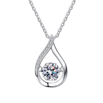 [Avelora]DANCING WATER DROP MOISSANITE NECKLACE