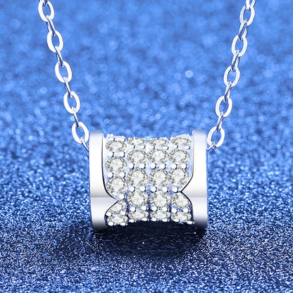 [Avelora]FULL-PAVE "HOURGLASS" MOISSANITE NECKLACE