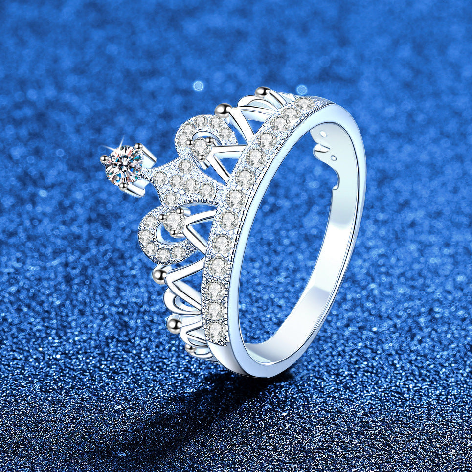 [Avelora]DREAMY CROWN MOISSANITE RING - 1.2CT ELEGANT PRINCESS STYLE