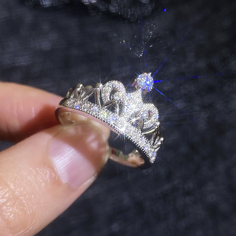 [Avelora]DREAMY CROWN MOISSANITE RING - 1.2CT ELEGANT PRINCESS STYLE