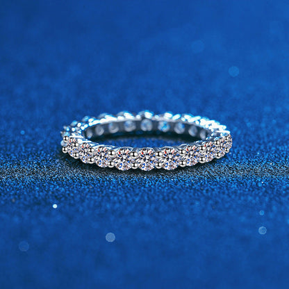 [Avelora]LUXURIOUS 2.2 CARAT FULL ETERNITY MOISSANITE RING