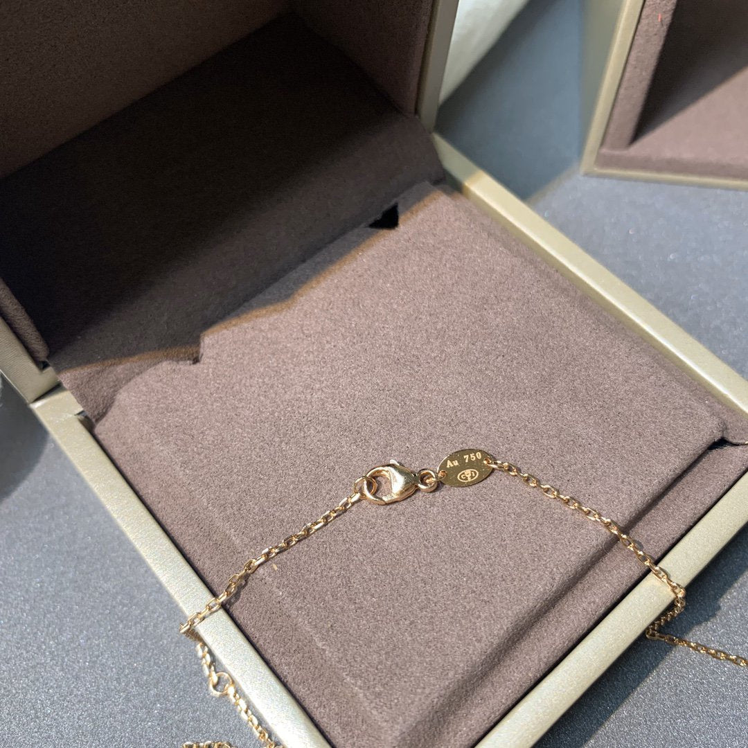 [Avelora]JEUX DE ROSE GOLD DIAMOND NECKLACE