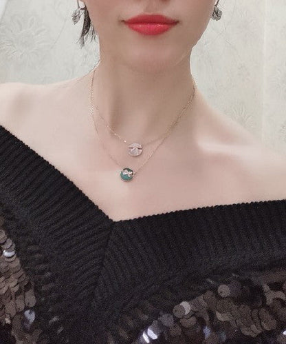 [Avelora]JEUX DE ROSE GOLD DIAMOND NECKLACE